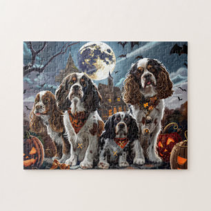 Quebra-cabeça Cocker Spaniel Halloween Assustador