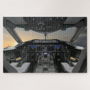 Quebra-cabeça cockpit de aeronaves de jato