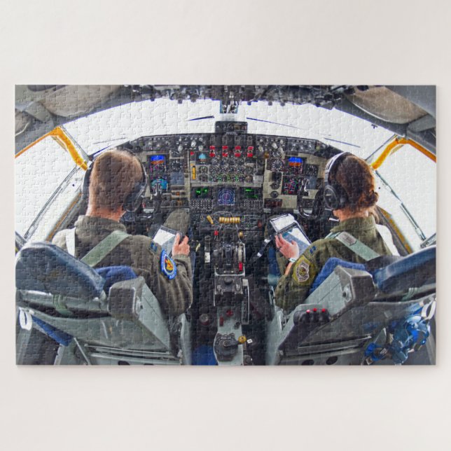 Quebra-cabeça COCKPIT ESTRATOTANKER KC-135R (20x30 POLEGADAS) (Horizontal)