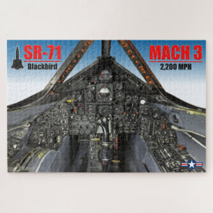 Quebra-cabeça COCKPIT SR-71 BLACKBIRD (20x30 POLEGADAS)
