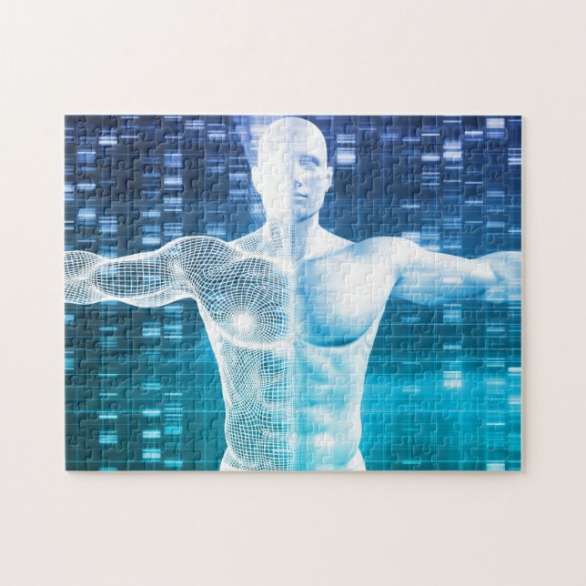 Quebra-cabeça Codificação do ADN e código genético como uma (Horizontal)