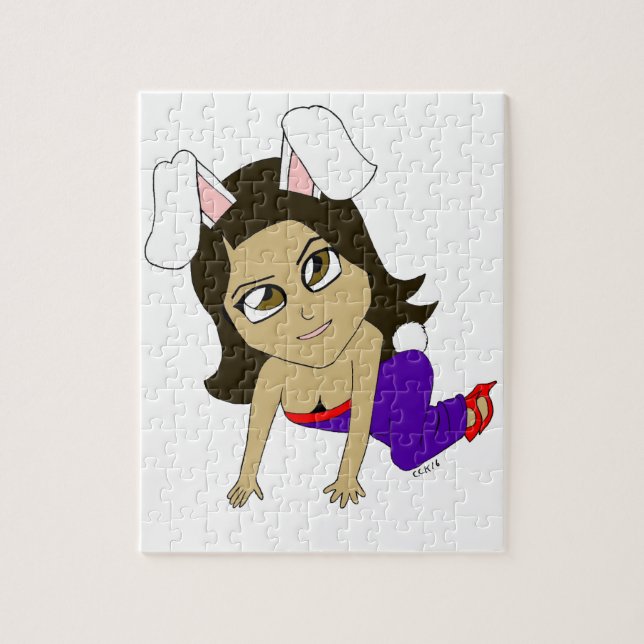 Quebra-cabeça coelhinha chibi (Vertical)