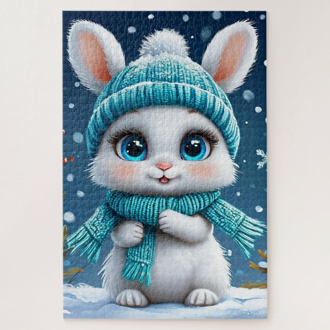 Quebra-cabeça Coelhinho de Cartoon Bonito (Vertical)