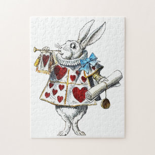 Quebra-cabeça Coelho Branco Alice no País das Maravilhas Coelho
