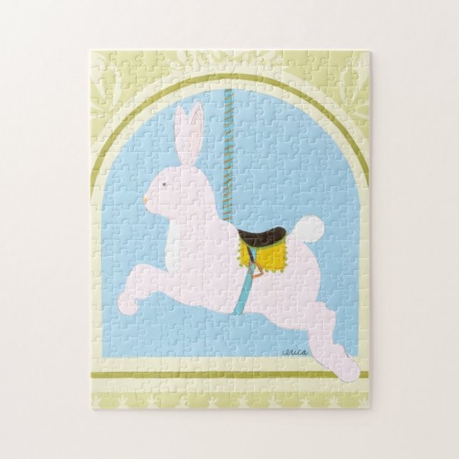 Quebra-cabeça Coelho Carousel de June Erica Vess (Vertical)