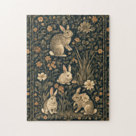 Quebra-cabeça Coelho da Páscoa Estilo Chic William Morris Arte &