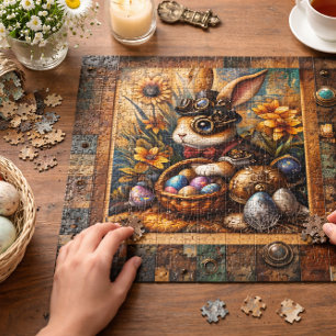 Quebra-cabeça Coelho da Páscoa Steampunk
