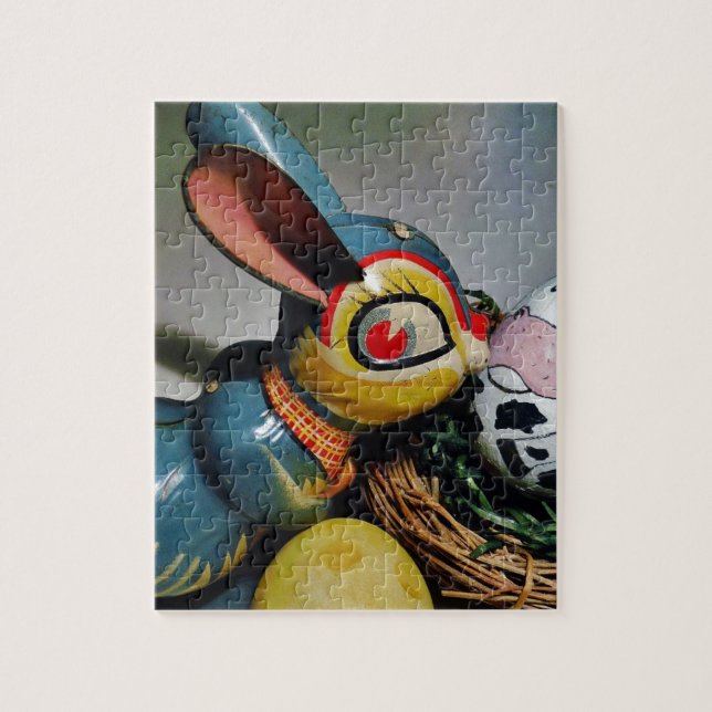 Quebra-cabeça Coelho dos Brinquedos e ovo de vaca (Vertical)