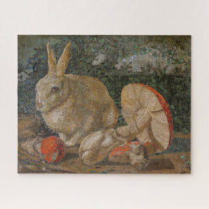 Quebra-cabeça Coelho mosaico e couve-flor