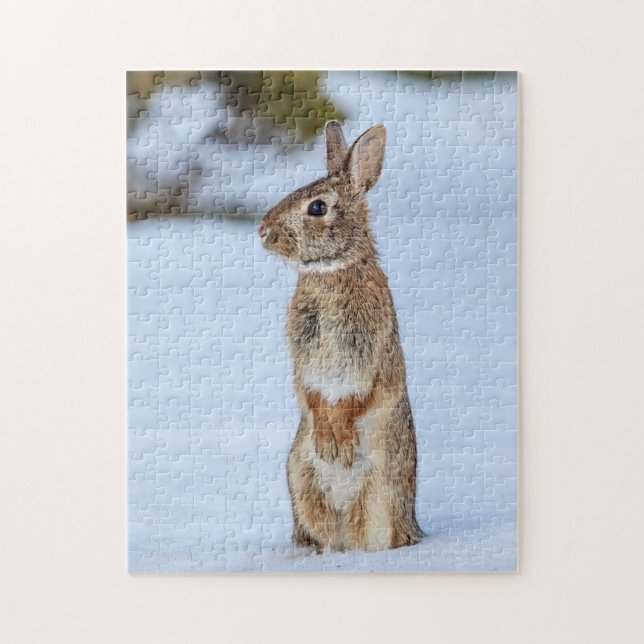 Quebra-cabeça Coelho na neve (Vertical)