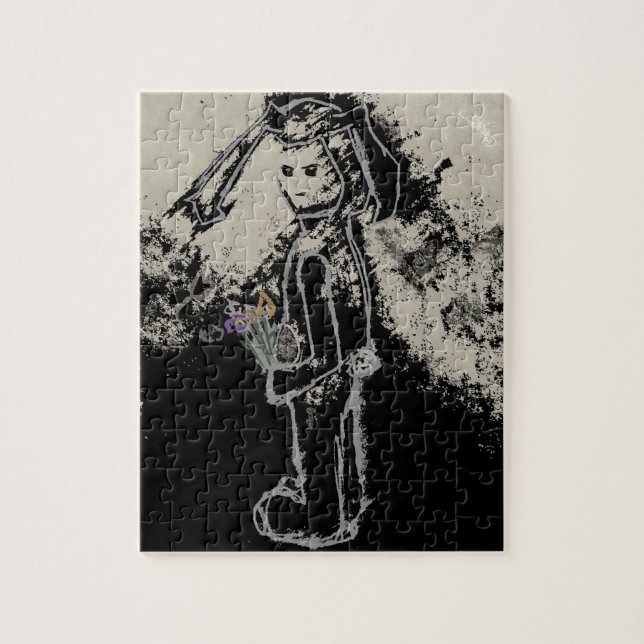 Quebra-cabeça coelho sinistro (Vertical)