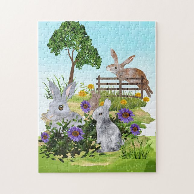 Quebra-cabeça Coelhos  (Vertical)