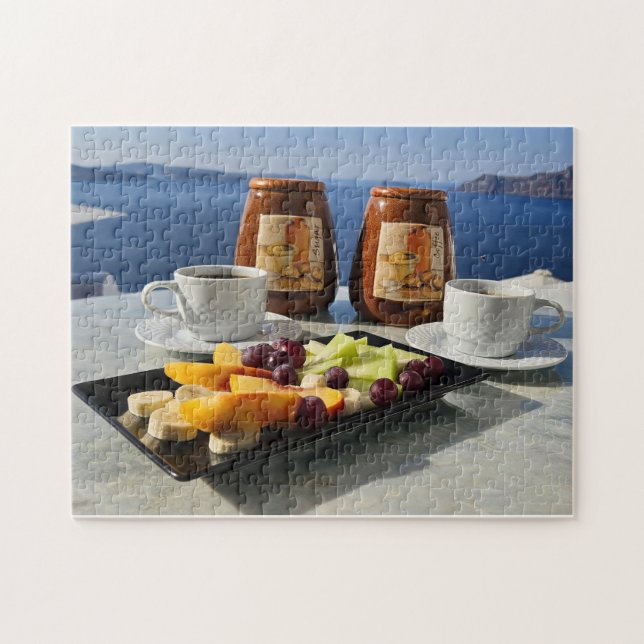 Quebra-cabeça Coffee, breakfast, and a view Puzzle (Horizontal)