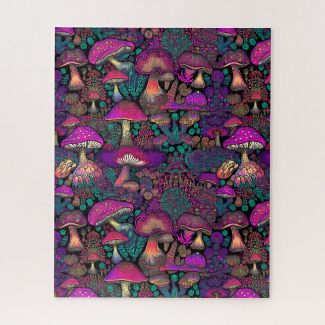 Quebra-cabeça Cogumelo Psicodélico Trippy   (Vertical)