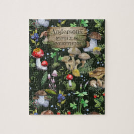 Quebra-cabeça Cogumelos Woodland Plantas Verdes Plantas Berry Fa