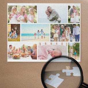 Quebra-cabeça Colagem de Fotografias da Família Personalizada e