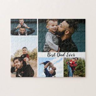 Quebra-cabeça Colagem de Fotografias do Melhor Pai Personalizado
