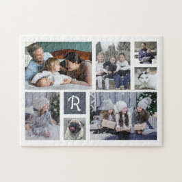 Quebra-cabeça Colagem de Fotografias Familiares Monogramas 7 Ima