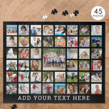 Colagem de Fotos 45 Fotos Personalizadas Preto