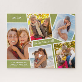 Quebra-cabeça Colagem de Fotos - 5 Imagens Mãe Personalizada Ver