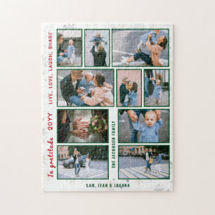 Quebra-cabeça Colagem de Fotos da Família 10 Imagens White Perso