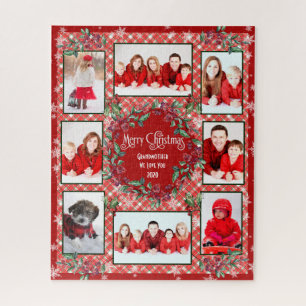 Quebra-cabeça Colagem de Fotos da Família de Vovó Feliz Natal