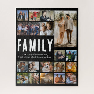 Quebra-cabeça Colagem de Fotos da Família Feliz