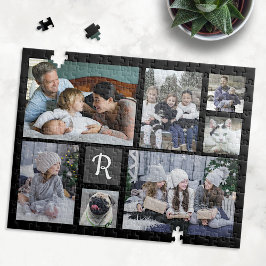 Quebra-cabeça Colagem de Fotos da Família Monogramas 7 Imagens P