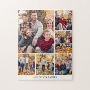 Quebra-cabeça Colagem de Fotos da Família Personalizada