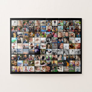 Quebra-cabeça Colagem de Fotos de 80 Amigos Familiares Aqui