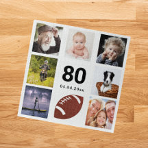Colagem de fotos de 80 de aniversário homem cara b