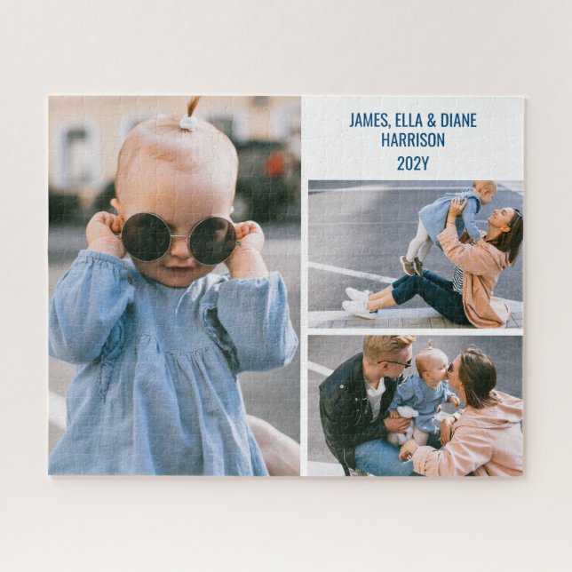 Quebra-cabeça Colagem de Fotos de Grande Família 16" x 20" (520  (Horizontal)