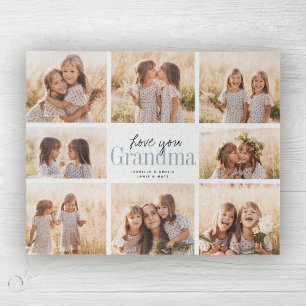 Quebra-cabeça Colagem de Fotos de Netos Vovó Com Amor Personali