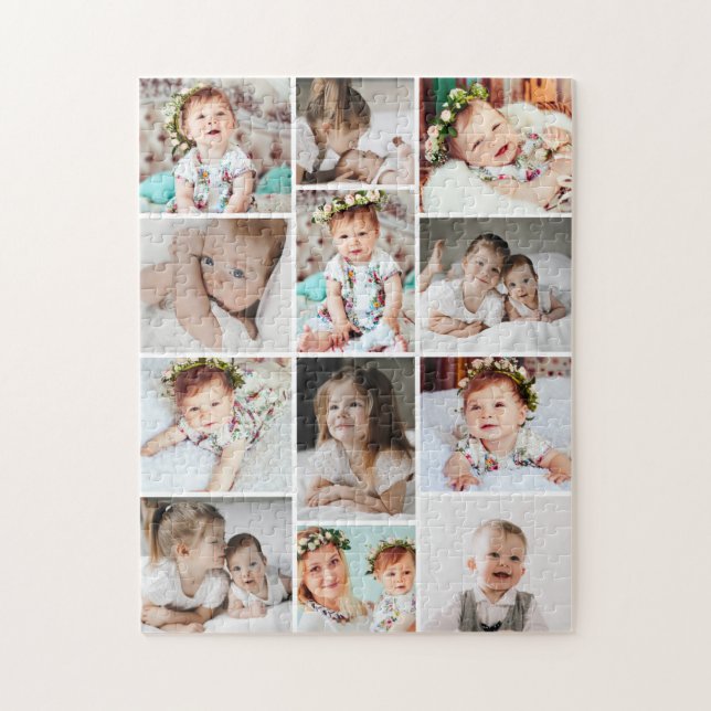 Quebra-cabeça Colagem de Fotos Múltiplas Personalizada com 252 P (Vertical)