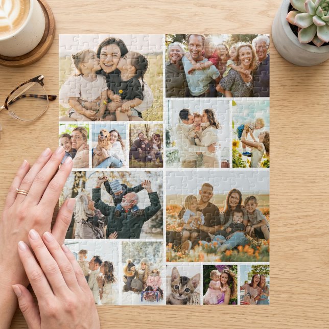 Quebra-cabeça Colagem de Fotos Personalizada 14 (Criador carregado)