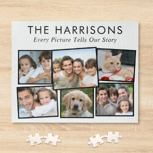Quebra-cabeça Colagem de Fotos Personalizadas da Família