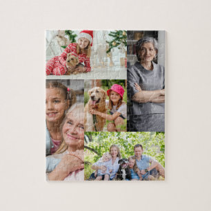 Quebra-cabeça Colagem de Fotos Personalizadas da Família Simples