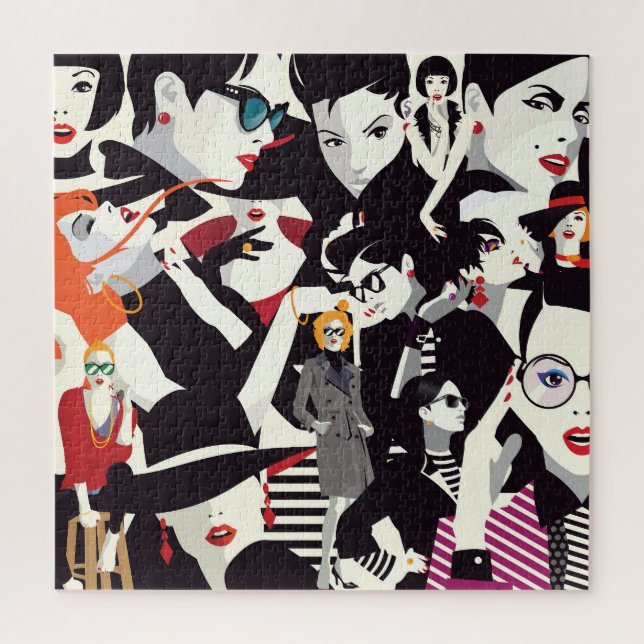 Quebra-cabeça Colagem de meninas modestas: pop (Vertical)