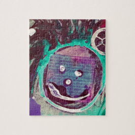 Quebra-cabeça Colagem de Mídia Mista Feliz