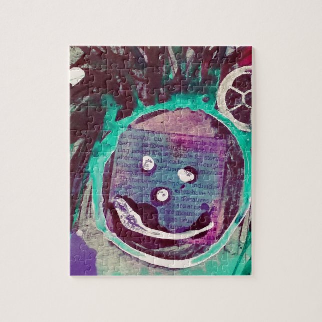 Quebra-cabeça Colagem de Mídia Mista Feliz (Vertical)