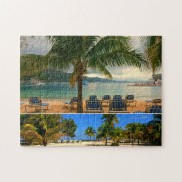 Quebra-cabeça Colagem de praias Caribe