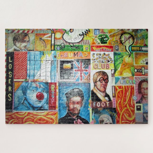 Quebra-cabeça colagem de rua (Horizontal)