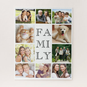 Quebra-cabeça Colagem de várias fotos personalizada da família