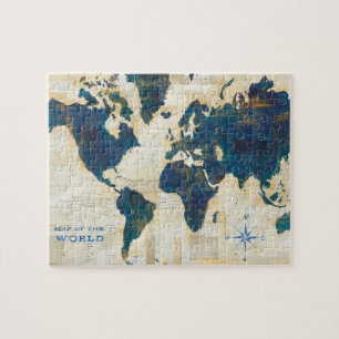 Quebra-cabeça Colagem do mapa do mundo