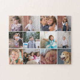 Quebra-cabeça Colagem personalizada de fotos com doze fotos