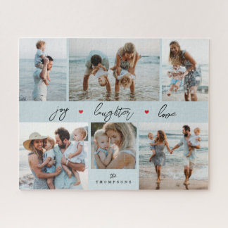 Quebra-cabeça Colagem Simples de Múltiplas Fotos de Família