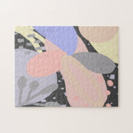 Quebra-cabeça Colagem Traços de Pincel Abstratos Coloridos