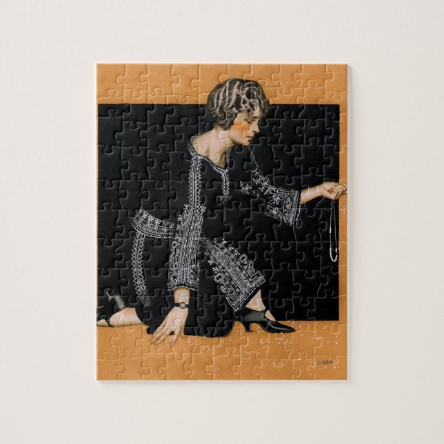 Quebra-cabeça Colar quebrada da pérola (Vertical)