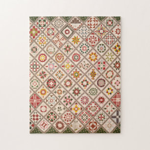 Quebra-cabeça Colcha de amizade em tons neutros