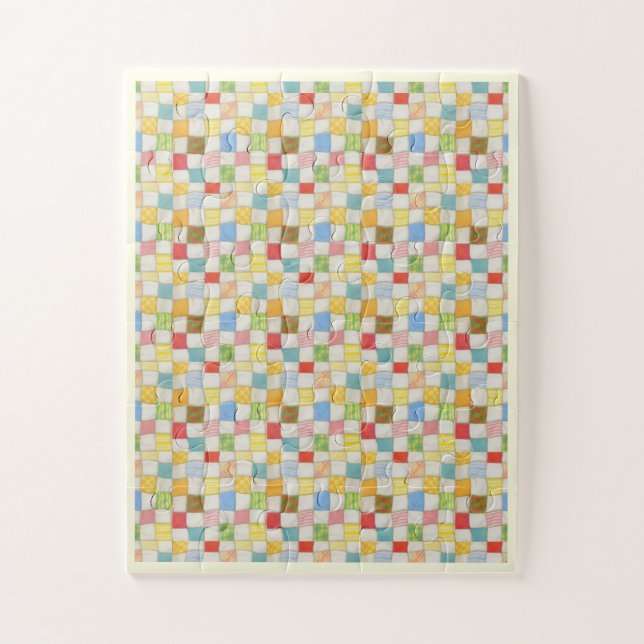 Quebra-cabeça COLCHA MALUCA 28x35cm Puzzle de Peças Grandes / Cr (Vertical)